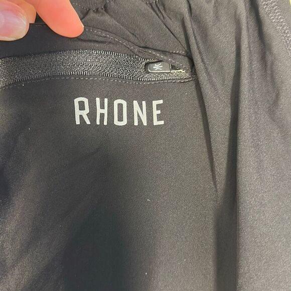 RHONE 9" Essentials Training Shorts Men's Black Elastic Waistband - SZ L - Picture 6 of 13